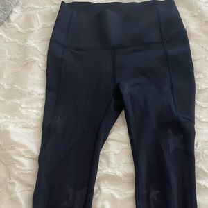 Monochrome navy blue star leggings